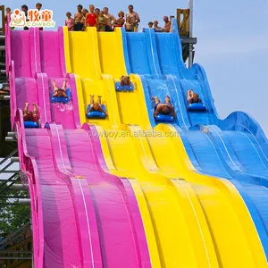 Hot Sell big water park theme waterpark fiberglass slide water slides used