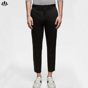 2019 nouvelle mode de haute qualité personnalisé <span class=keywords><strong>pas</strong></span> <span class=keywords><strong>cher</strong></span> basique recadrée Slim Fit hommes Chino pantalon - Product Image 2