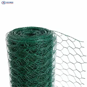 PVC coated Hexagonal 선 짠 mesh 동물 울타리 그물을 끈