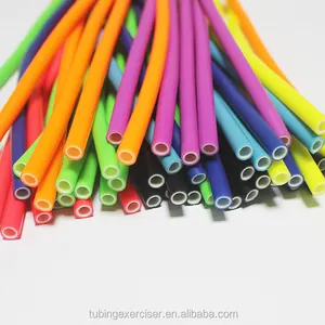 Manufacturer Custom Bulk Color Elastic Latex Rubber Tube, 4x6 mm double layer latex tube bands