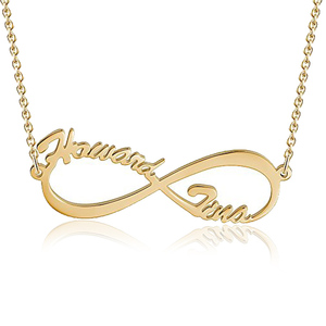 <span class=keywords><strong>Collier</strong></span> <span class=keywords><strong>personnalisé</strong></span> à prix avantageux avec votre nom, rose dorée infinie, bijoux personnalisés uniques - Product Image 2