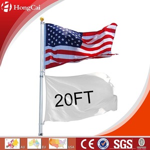 Commerciële Land 20ft Telescoop Vlag Pole Kit Outdoor Display Show Sliver Uv Printing Aluminium Vliegende Nationale Vlag Nylon - Product Image 4