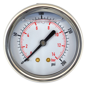 Manómetro de Acero de 0-100 PSI con Precisión de 1.6/2.5 y Roscas NPT/BSP/PT para Medición de Agua/Aceite/Vapor/Aire Comprimido - Product Image 1