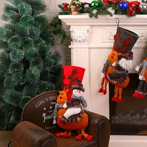 20 inch Weihnachten socken geschenk tasche große nette cartoon reiten deer weihnachten strumpf
