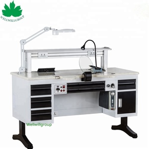 10 ปีผู้ผลิตเดี่ยว technician ทันตกรรม Lab Bench เฟอร์นิเจอร์ทนไฟไม้เคาน์เตอร์