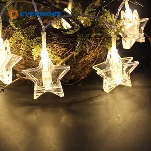 Christmas star Home Decor USB heart shape cactus garland ins photo clip led wire copper string lights