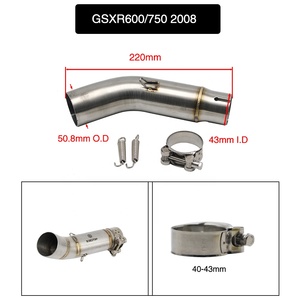 GSX650 GSX750 GSX1000 Système d'échappement de moto en acier inoxydable Middle Link Tuyau d'échappement avant pour <span class=keywords><strong>GSR</strong></span> - Product Image 5