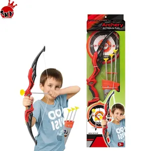 塑料弓箭儿童塑料射击玩具弓和箭头设置射箭游戏为男孩射箭集弓和箭头