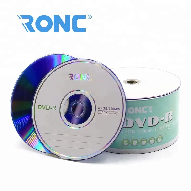 DVD อิงค์เจ็ทเปล่าพิมพ์ DVD R 16X แผ่น Dvd-R ความจุ4.7 Gb 120นาที