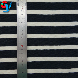 <span class=keywords><strong>Tissu</strong></span> maille 100 <span class=keywords><strong>coton</strong></span>, textile simple à rayures extensibles, tricoté, vente en gros - Product Image 3