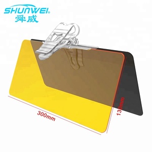 Shunwei SD-2303車サンシェード高解像度アクリルクリップオンフロントガラスライトブロッカーサンバイザーエクステンダーアンチグレアレンズ付き - Product Image 2
