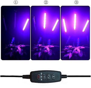 Lampada LED per Coltivazione a 3 Teste con Timer e Modalità Dimmerabili - Vendita all'Ingrosso |   Lampada a Clip a Spettro Completo per Piante da Interno - Product Image 3