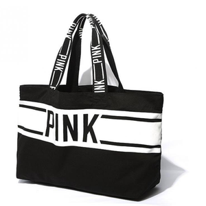 16 oz PINK logo impresión <span class=keywords><strong>cavas</strong></span> algodón bolso de mano - Product Image 2