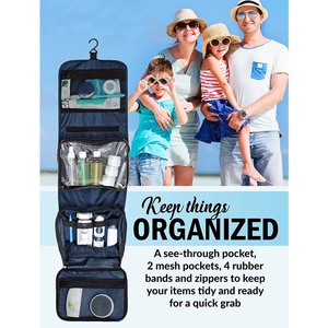 Premium Waterproof Foldable Hanging Toiletry Cosmetic Bag <strong>Travel</strong> <strong>Kit</strong> <strong>for</strong> <strong>Women</strong> and Men - Product Image 6