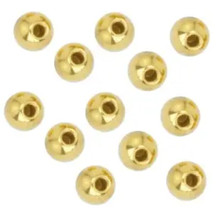Factory 3mm half drilled gold plated memory wire beads end cap for DIY jewelry findings