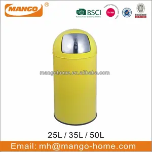 Waste Bin Hot Sale Large Stainless Steel Push Waste Bin