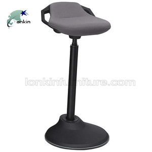 Silla <span class=keywords><strong>de</strong></span> Escritorio con Altura Ajustable, Taburete Giratorio Ergonómico para Estar <span class=keywords><strong>de</strong></span> <span class=keywords><strong>Pie</strong></span>, Taburete Activo con Movimiento <span class=keywords><strong>de</strong></span> Balanceo - Product Image 3