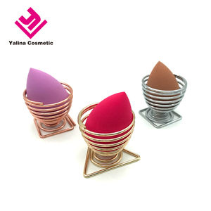 2020 più venduto oro rosa in metallo a spirale porta spugna per il trucco per lo strumento di supporto - Product Image 5