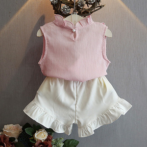 Vestiti dei bambini Che Coprono L'insieme della <span class=keywords><strong>ragazza</strong></span> Boutique Intera Vendita Ruffle Senza Maniche Che Coprono Gli Insiemi - Product Image 3
