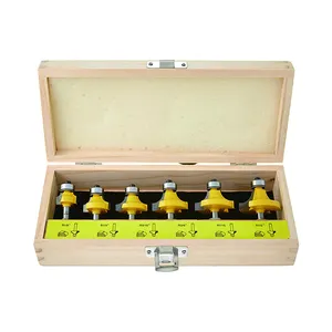 6 stücke 1/4 Zoll Schaft Hartmetall Runde Über Holz Router Bit Set für Holzbearbeitung