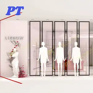 Boutique Clothing Shop Window Display Decorations With Ladies Mannequin