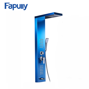 Fapully alta calidad <span class=keywords><strong>de</strong></span> acero inoxidable pulido espejo <span class=keywords><strong>mar</strong></span> azul baño panel <span class=keywords><strong>de</strong></span> ducha <span class=keywords><strong>de</strong></span> acero inoxidable - Product Image 1