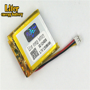 Socket 2.0-3 P 3.7 V 524038 1200 mah lipo battery Rechargeable solar li ion polymer lithium battery with PCM - Product Image 3