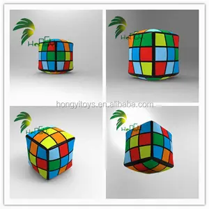 Inflatable Rubik's Cube With LED Light / Inflatable Helium Cube Balloon