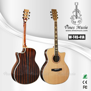 alta calidad en corte Solid acústica sólido una tapa guitarras de cedro (W-T4S-41A) - Product Image 1