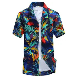 Men's Beach Shirt 3D Printed Short Sleeve Casual Shirt Button Down Graphic Hawaii Shirts