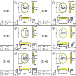 공장 직판 3V 리튬 배터리 Cr2032 <span class=keywords><strong>CR2025</strong></span> 납땜 탭 포함 - Product Image 3