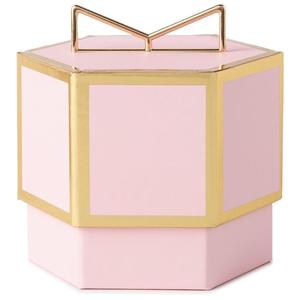 New Design Small pink and Gold Rigid Cardboard <strong>Hexagon</strong> Shape Paper Packaging <strong>Gift</strong> <strong>Box</strong> - Product Image 1