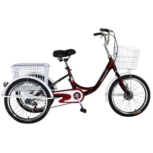 Tricycle à 3 roues pour adultes, jouet tout-terrain, tricycle à 7 vitesses, avec de grandes roues pour adultes