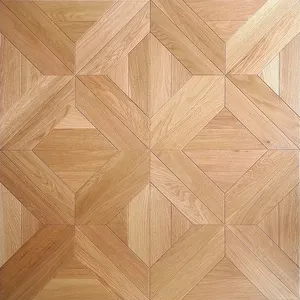 Tile Parquet Flooring/床Wood Grid Fudeli Mosaic BlackとWhite Oak Flooring Apartment Modern Indoor 15ミリメートルMore Than 5 Years