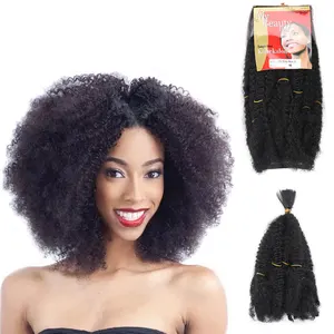 Yiwu सस्ते मेरी सुंदरता एफ्रो गांठदार थोक बाल चोटी सिंथेटिक बुनाई बाल विस्तार काले महिलाओं के लिए