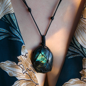 <span class=keywords><strong>Collana</strong></span> con <span class=keywords><strong>Pietra</strong></span> di Luna Naturale, Pendente in <span class=keywords><strong>Pietra</strong></span>, <span class=keywords><strong>Collana</strong></span> Intrecciata, <span class=keywords><strong>Collana</strong></span> Macramè Yoga per Uomini e Donne, per Mantenere la Salute - Product Image 5