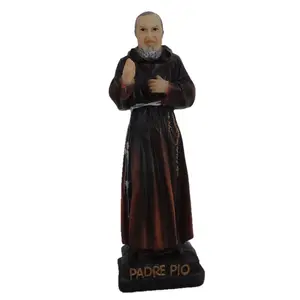 Hot Sale Resin Tabletop Decoration Crafts Padre Pio Statue 14.5cm