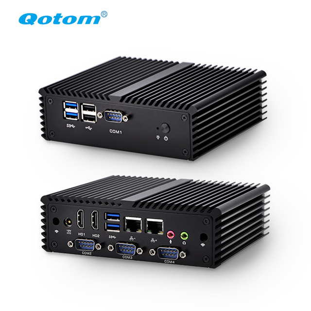 Qotom Q450P-S08 Mini Computer PC Hardware Core I5-4200U Processor with 2 Gigabit NIC Support AES-NI (4G RAM+32G SSD)