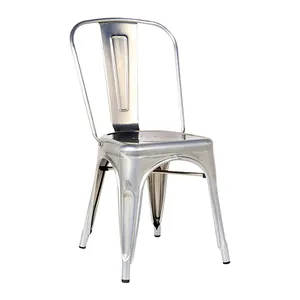 Best price wholesale modern fashion industrial style stackable vintage dining cafe restaurant cafeteria bistro iron metal chair