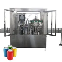 Full Automatic Carbonated Drinks Soft Soda Craft Beer Aluminum Tin Can Filling Machine Equipment