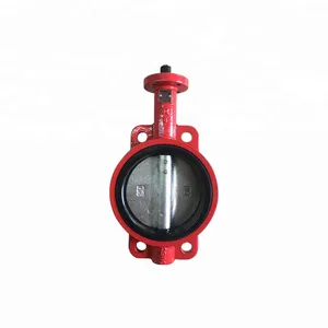 Body Disc SS410 Stem DN200 PN16 Ductile Iron 8" Standard Water Manual Rubber Seat Bore Head Wafer Type Butterfly Valve