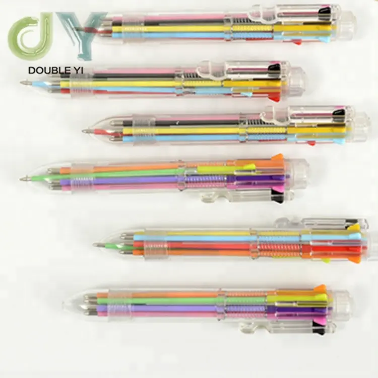 8-in-1 wholesale custom creative ballpoint pen Korean style 0.5 refill student ball pen