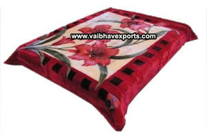 Couverture en vison 100% polyester économique à motifs floraux et solides pour la célébration du Nouvel An - Product Image 2