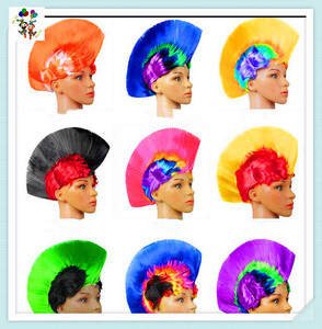 Baratos sintéticos <span class=keywords><strong>Mohawk</strong></span> personalizado cores equipe esportes fã perucas HPC-2532 - Product Image 2