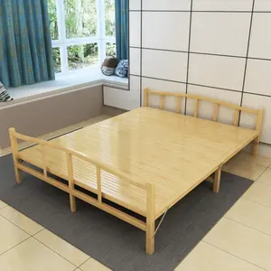Оптовая продажа, высококачественные простые современные складные кровати большого размера из бамбука