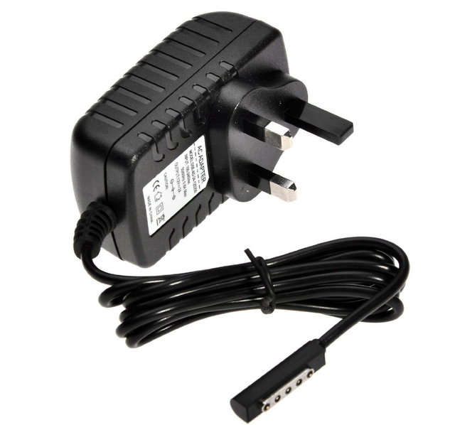 UK AC DC Adapter Charger 24W 12V 2A for Microsoft Surface RT Surface Pro 1 and Surface 2 1512 Charger