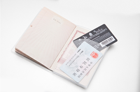 Housse de passeport transparente en plastique, porte-cartes PVC, porte-carte d'identité transparent