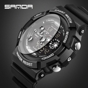 SANDA-reloj Digital de estilo <span class=keywords><strong>G</strong></span> para hombre, resistente al agua, con calendario, LED, deportivo, masculino - Product Image 6