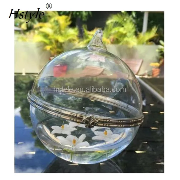 Wedding Glass Balls DIY Christmas Ornament Ball Glass Pendant Open Filled Xmas Tree Decoration (Only Glass) Party Event SSD117