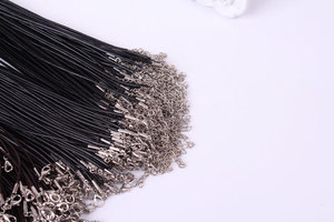 DIY colorido barato cera algodón cordón collar cadena broche de langosta cuerda encerado cuero cordón colgante cordones collar - Product Image 5